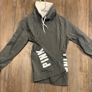 PINK Cowell neck hoodie